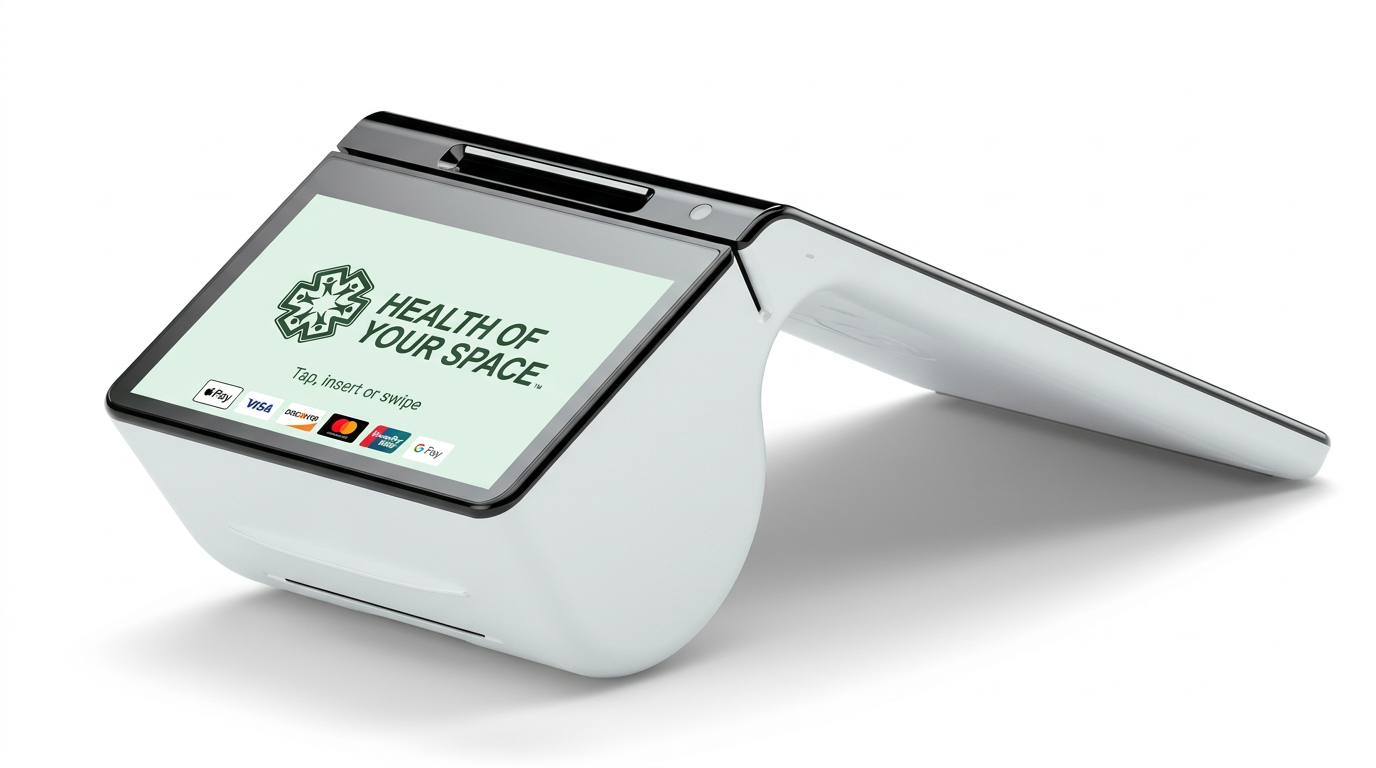The Poynt Smart Terminal Duo showing the HoYS logo